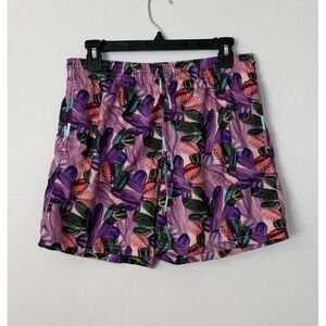 Men's 98 Coast Avenue By Mildred Rubin Swim Trunks Purple Cactus XL
